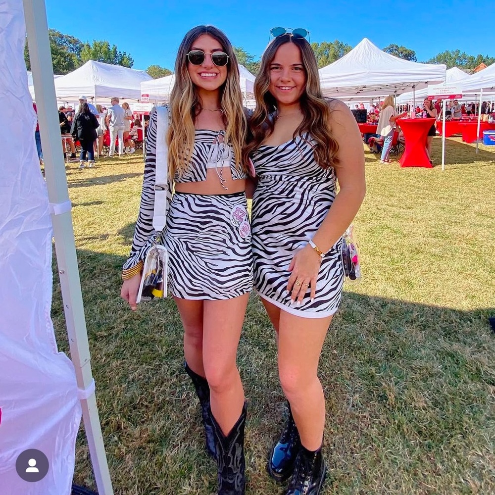 Zebra Print Two-Piece Set